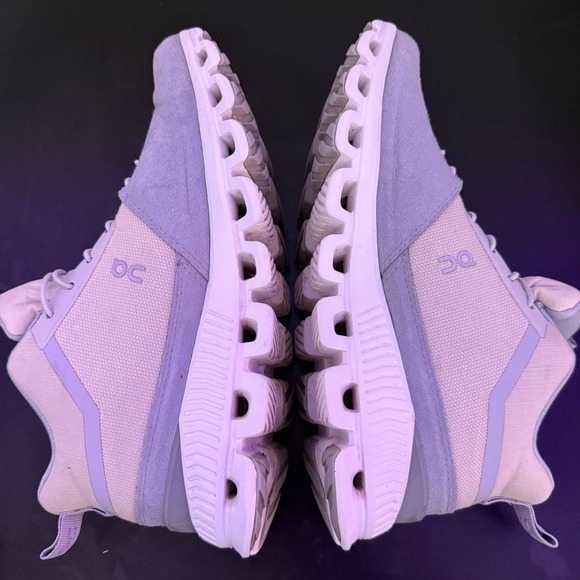 On Cloud Hi Womens Glacier Grey Sneakers Size 7.5 Suede Shoes Running Walking - Picture 7 of 13